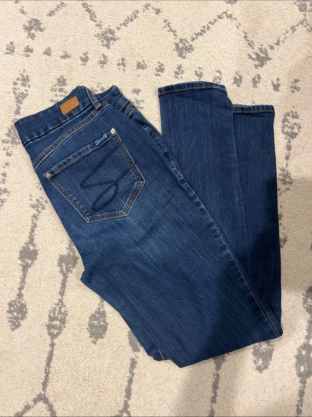 Seven7 Dark Blue Skinny Jeans